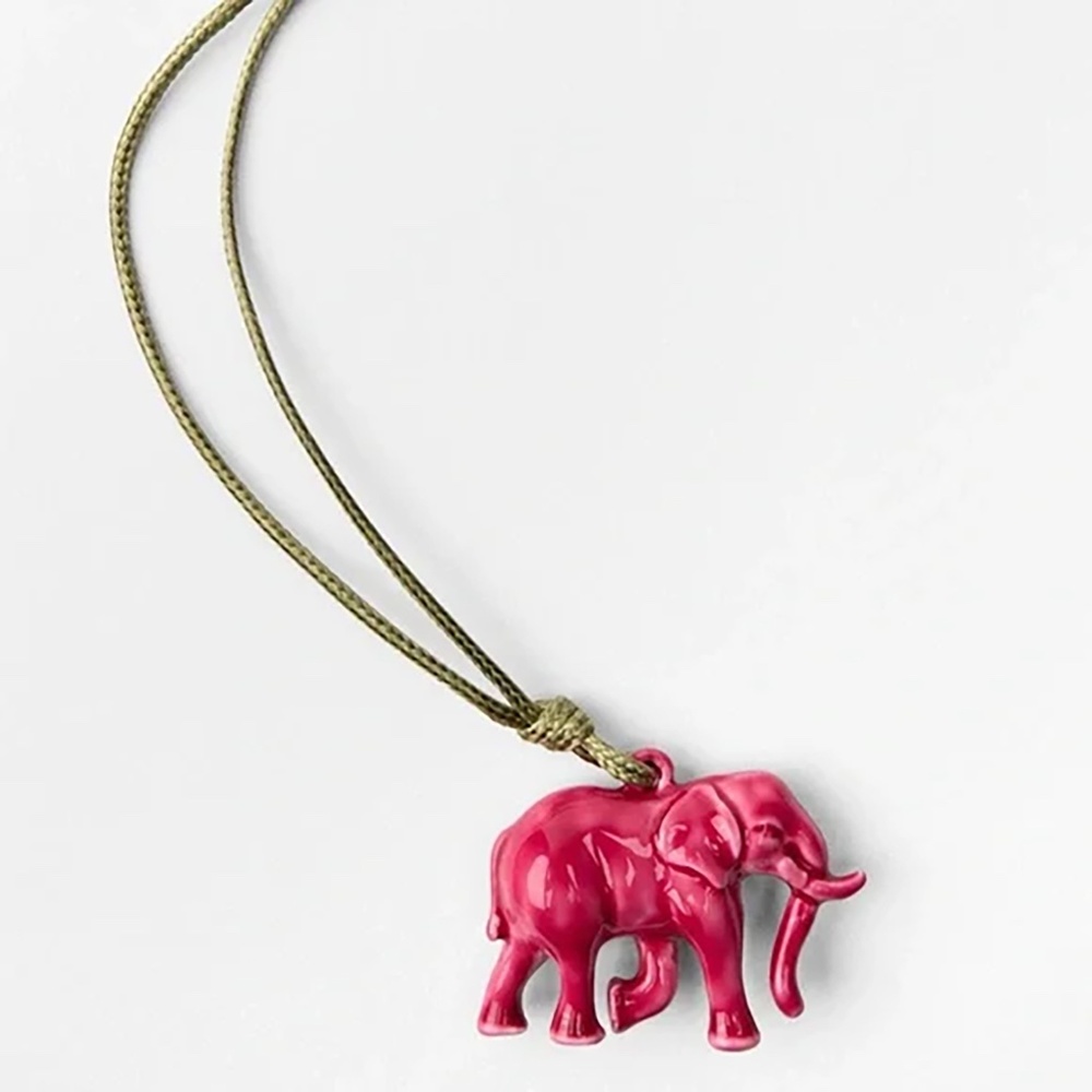 Zara Elephant Cord Necklace